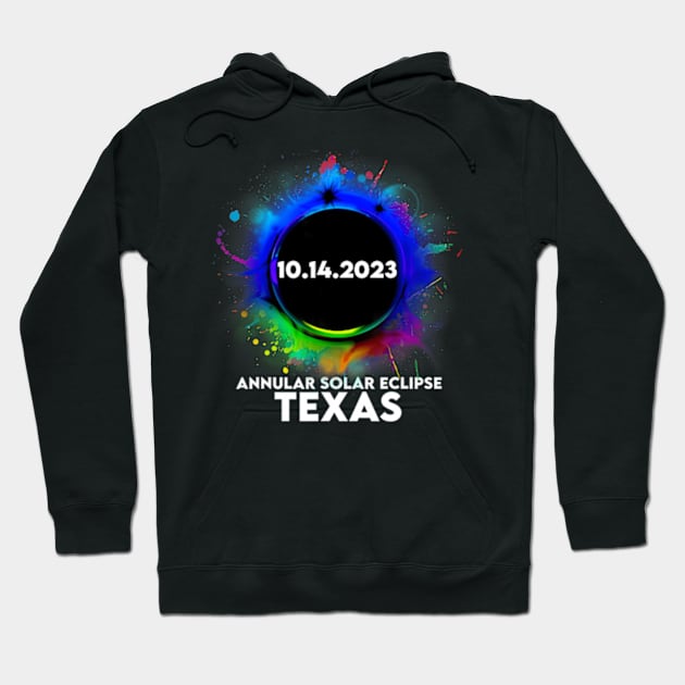 Annular Solar Eclipse October 14 2023 Texas Hoodie by SanJKaka